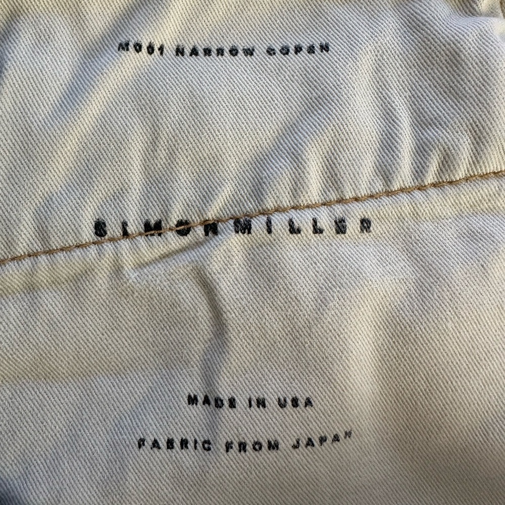 Simon Miller M001 Narrow Copen Light Wash Button Fly Jeans Size 29x32 Low Rise - Picture 6 of 9